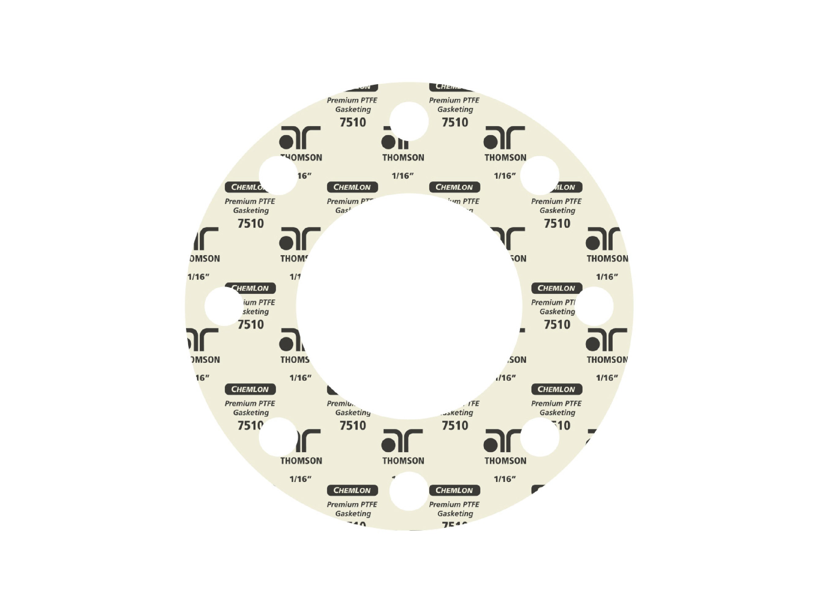 Full Face Gasket CHEMLON® 7510 - Genuine Teflon & Barium Sulfate