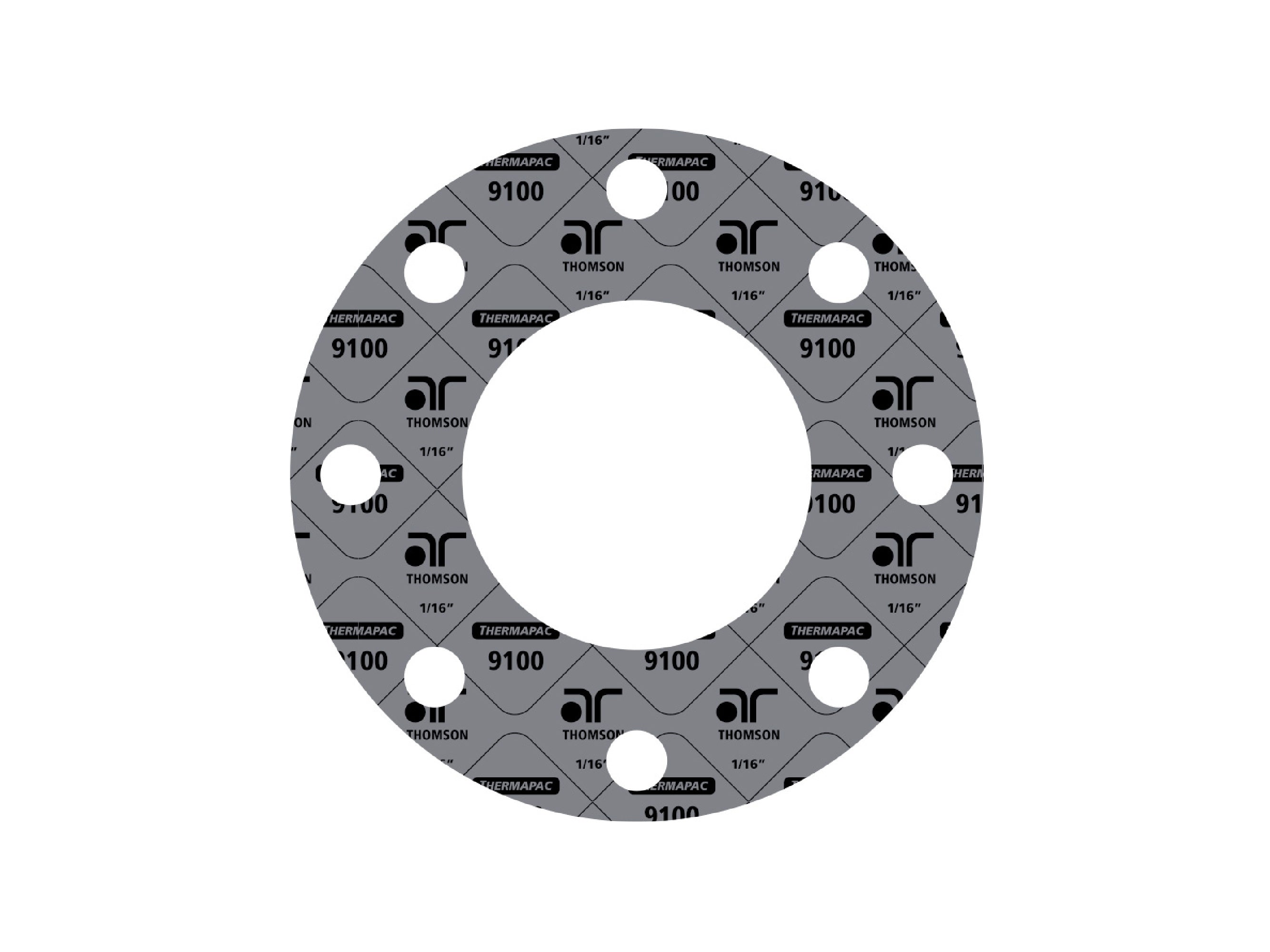 Full Face Gasket THERMAPAC® 9100 - Carbon Fiber & Nitrile Binder